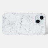 Coques Case-Mate iPhone Marbre Blanc Élégant (Verso (horizontal))