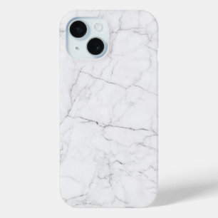Coque Pour iPhone 15 Marbre blanc élégant