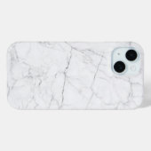 Coques Case-Mate iPhone Marbre blanc élégant (Verso (horizontal))