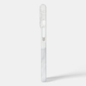 Coques Case-Mate iPhone Marbre blanc et gris Personnalisé Monogramme (Verso / Gauche)