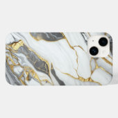 Coques Case-Mate iPhone Marbre blanc et or élégant (Verso (horizontal))