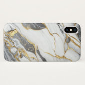 Coques Case-Mate iPhone Marbre blanc et or élégant (Dos (Horizontal))