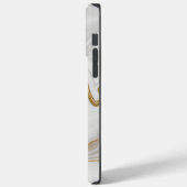 Coques Case-Mate iPhone Marbre blanc et or élégant (Verso / Gauche)