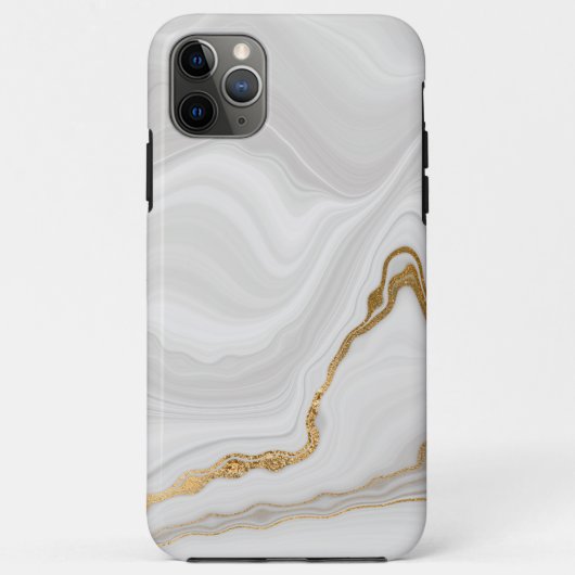 Coques Case-Mate iPhone Marbre blanc et or élégant (Dos)