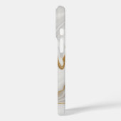 Coques Case-Mate iPhone Marbre blanc et or élégant (Verso / Gauche)
