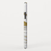 Coques Case-Mate iPhone Marbre blanc et or Elégant impression moderne (Dos/Droite)