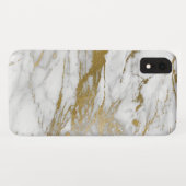 Coques Case-Mate iPhone Marbre blanc et or Elégant impression moderne (Dos (Horizontal))