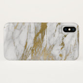 Coques Case-Mate iPhone Marbre blanc et or Elégant impression moderne (Dos (Horizontal))