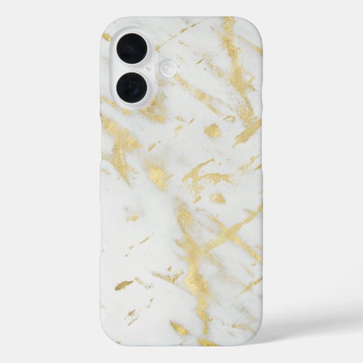 Coques Case-Mate iPhone Marbre blanc et or Style Moderne Design Luxueux (Verso)