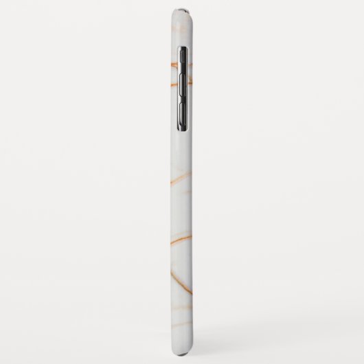 Coques Case-Mate iPhone Marbre Blanc Et Orange (Dos/Gauche)