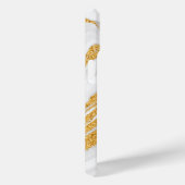 Coques Case-Mate iPhone Marbre blanc et Parties scintillant d'or imprimé (Verso / Droite)