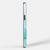 Coques Case-Mate iPhone Marbre blanc Mint Green Gold (Verso / Droite)