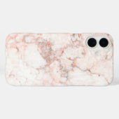 Coques Case-Mate iPhone Marbre blanc rose (Verso (horizontal))