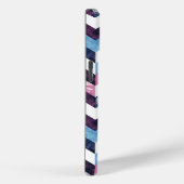 Coques Case-Mate iPhone Marbre blanc rose bleu Chevron (Verso / Droite)