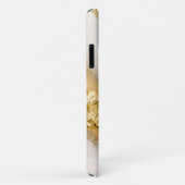 Coques Case-Mate iPhone Marbre blancor moderne Nom personnalisé (Dos/Droite)