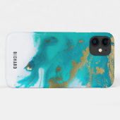Coques Case-Mate iPhone Marbre bleu (Dos (Horizontal))