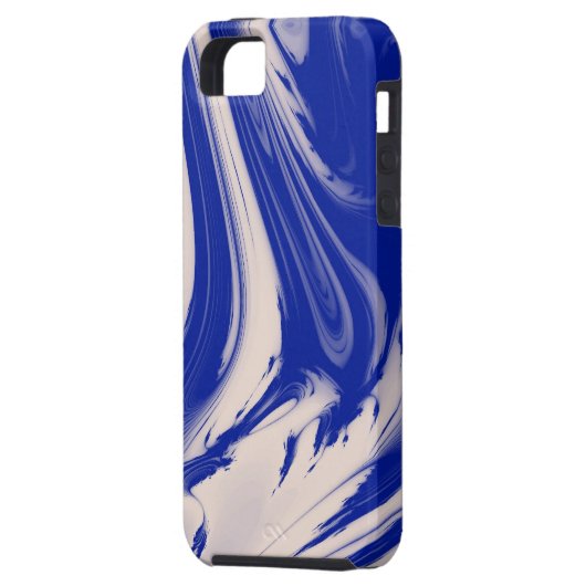 Coques Case-Mate iPhone Marbre bleu 2 (Dos gauche)