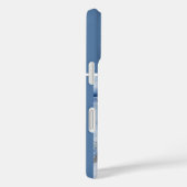 Coques Case-Mate iPhone marbre bleu abstrait motif côtier (Verso / Droite)