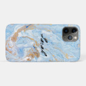 Coques Case-Mate iPhone Marbre bleu cool tendance (Dos (Horizontal))