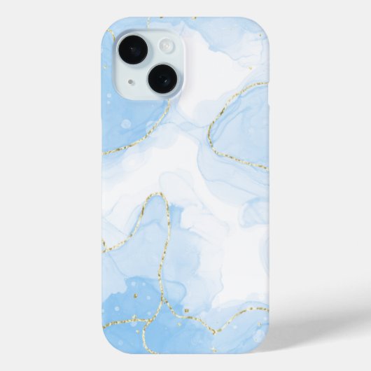 Coques Case-Mate iPhone Marbre Bleu Élégant (Verso)