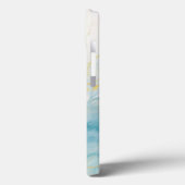 Coques Case-Mate iPhone Marbre bleu et or (Verso / Gauche)