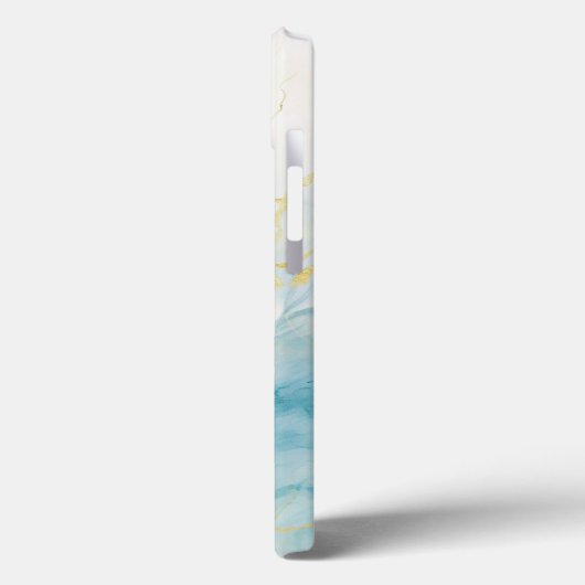 Coques Case-Mate iPhone Marbre bleu et or (Verso / Gauche)