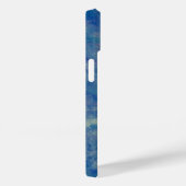 Coques Case-Mate iPhone Marbre bleu et rose Acrylique Abstraction (Verso / Droite)