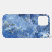 Coques Case-Mate iPhone Marbre bleu et texture or (Verso (horizontal))