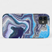 Coques Case-Mate iPhone Marbre bleu Fluide Art (Dos (Horizontal))