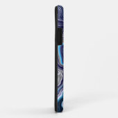Coques Case-Mate iPhone Marbre bleu Fluide Art (Dos/Droite)