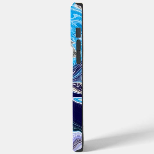Coques Case-Mate iPhone Marbre bleu Fluide Art (Verso / Gauche)