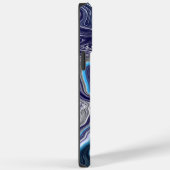 Coques Case-Mate iPhone Marbre bleu Fluide Art (Verso / Droite)