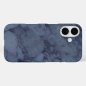 Coques Case-Mate iPhone Marbre bleu foncé (Verso (horizontal))