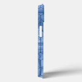 Coques Case-Mate iPhone Marbre bleu géométrique (Verso / Droite)