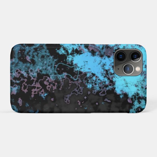 Coques Case-Mate iPhone Marbre bleu, gris et violet Abstrait (Dos (Horizontal))