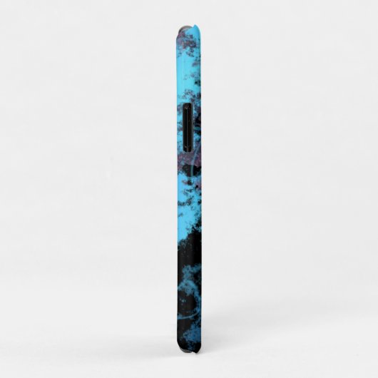 Coques Case-Mate iPhone Marbre bleu, gris et violet Abstrait (Dos/Droite)