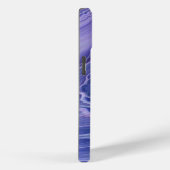 Coques Case-Mate iPhone Marbre bleu lavande Acrylique Abstrait (Verso / Droite)