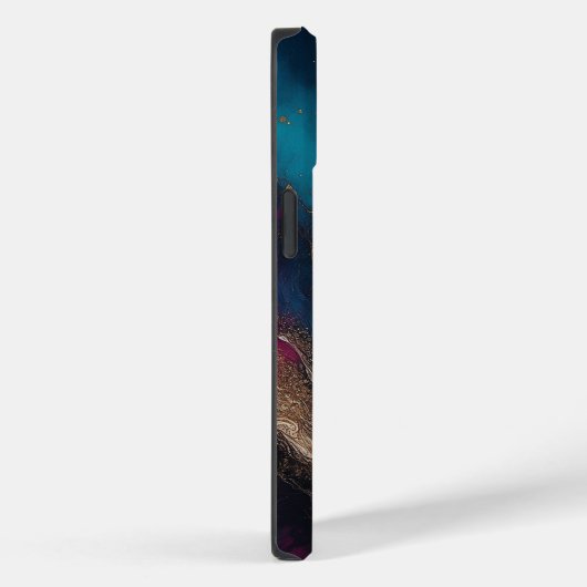 Coques Case-Mate iPhone Marbre bleu noir (Verso / Droite)