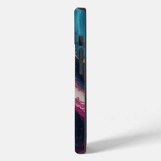 Coques Case-Mate iPhone Marbre bleu noir (Verso / Gauche)