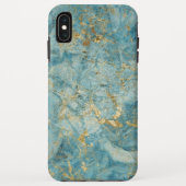 Coques Case-Mate iPhone Marbre bleu or (Dos)