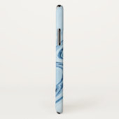 Coques Case-Mate iPhone Marbre bleu personnalisé (Dos/Droite)