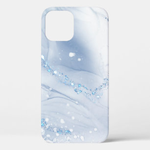 Case-Mate iPhone Case Marbre bleu poussiéreux en pierre moderne