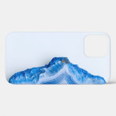 Coques Case-Mate iPhone Marbre bleu poussiéreux en pierre moderne (Verso (horizontal))