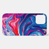 Coques Case-Mate iPhone Marbre bleu rouge (Verso (horizontal))