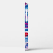 Coques Case-Mate iPhone Marbre bleu rouge (Verso / Gauche)