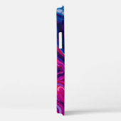 Coques Case-Mate iPhone Marbre bleu rouge (Verso / Droite)