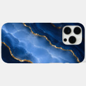 Coques Case-Mate iPhone Marbre bleu saphir de luxe (Verso (horizontal))