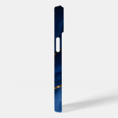 Coques Case-Mate iPhone Marbre bleu saphir de luxe (Verso / Droite)