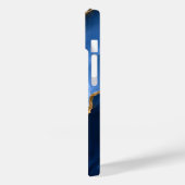 Coques Case-Mate iPhone Marbre bleu saphir de luxe (Verso / Gauche)