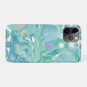 Coques Case-Mate iPhone Marbre bleu turquoise (Dos (Horizontal))